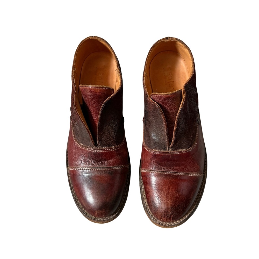 Bed Stu Cobbler Rustic Brown Leather Loafers Slip On Women Shoes 7.5 Academia